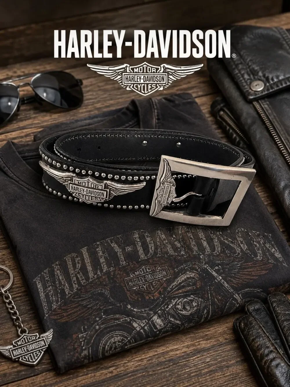 Harley-Davidson Genuine Black Leather Belt - Size XL